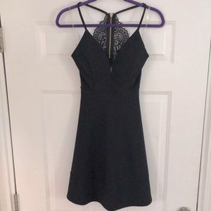 Emerald Sundae Black Dress with lacy/cutout back